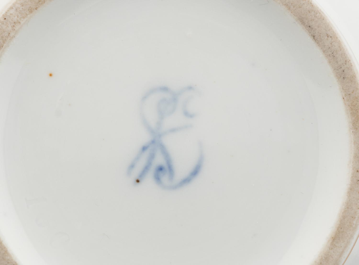 Five Sèvres Style Porcelain Rubans Bleu Céleste Articles