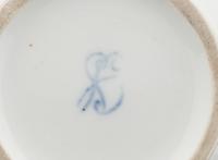 Five Sèvres Style Porcelain Rubans Bleu Céleste Articles
