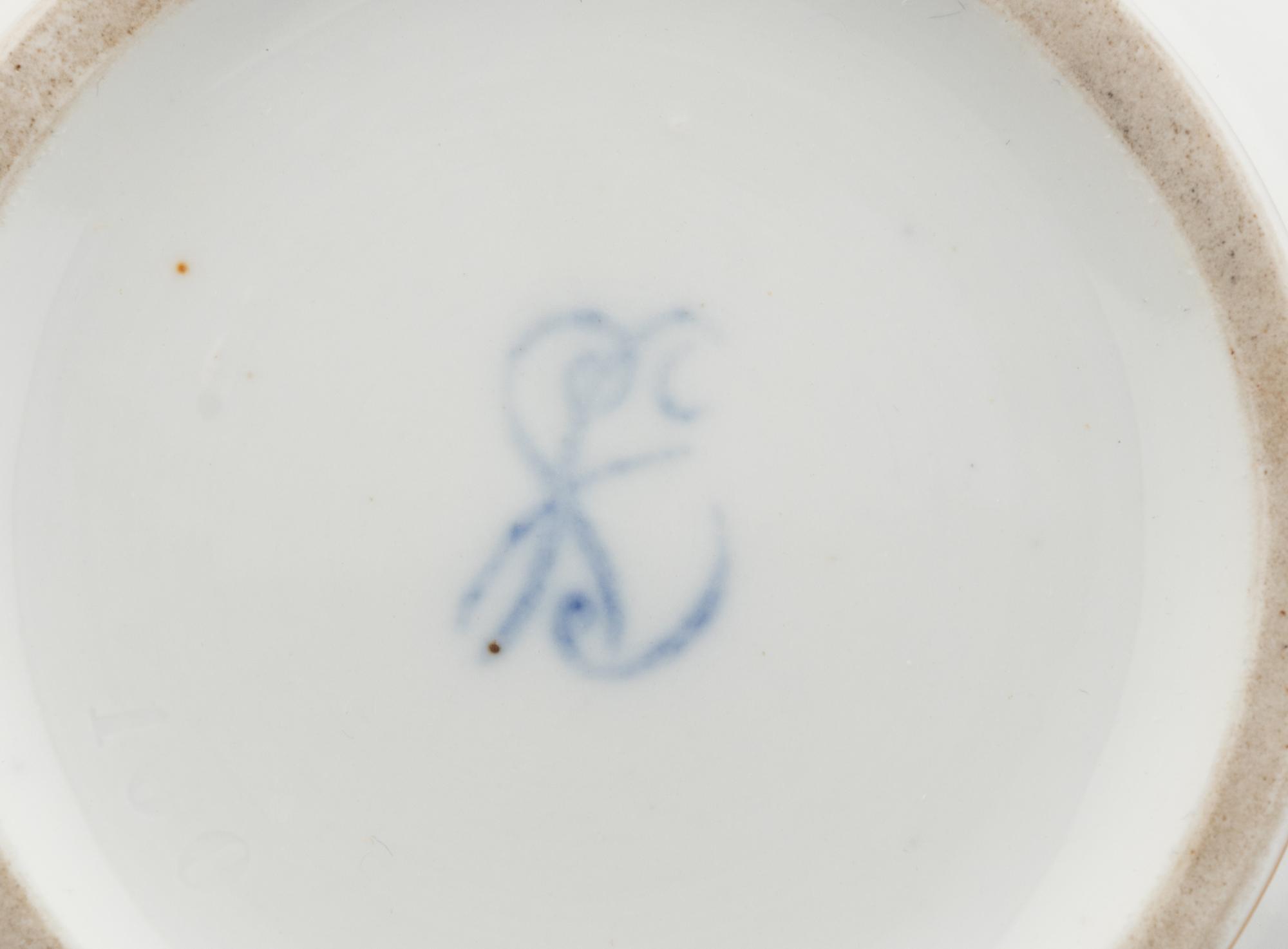 Five Sèvres Style Porcelain Rubans Bleu Céleste Articles
