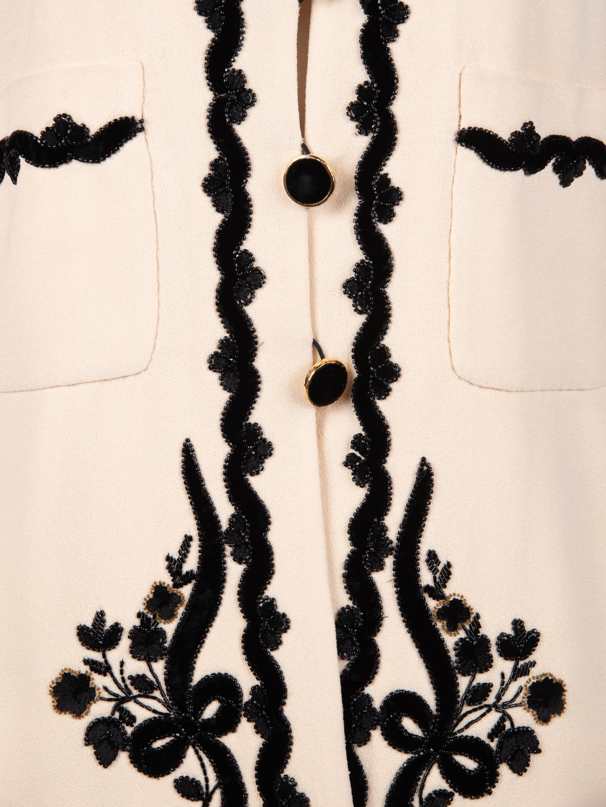 Chanel Embellished Crepe Jacket, 1980-90s