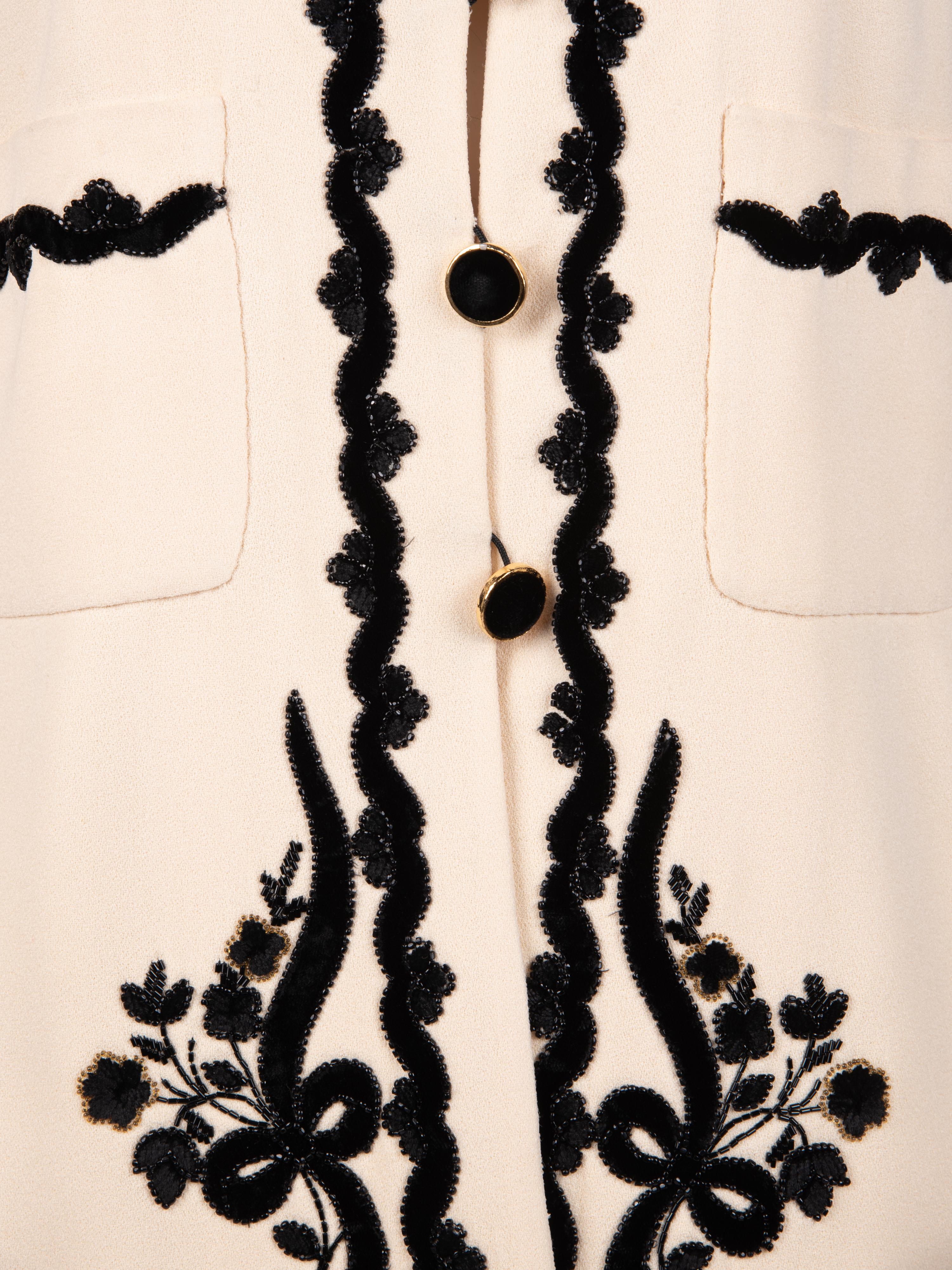 Chanel Embellished Crepe Jacket, 1980-90s