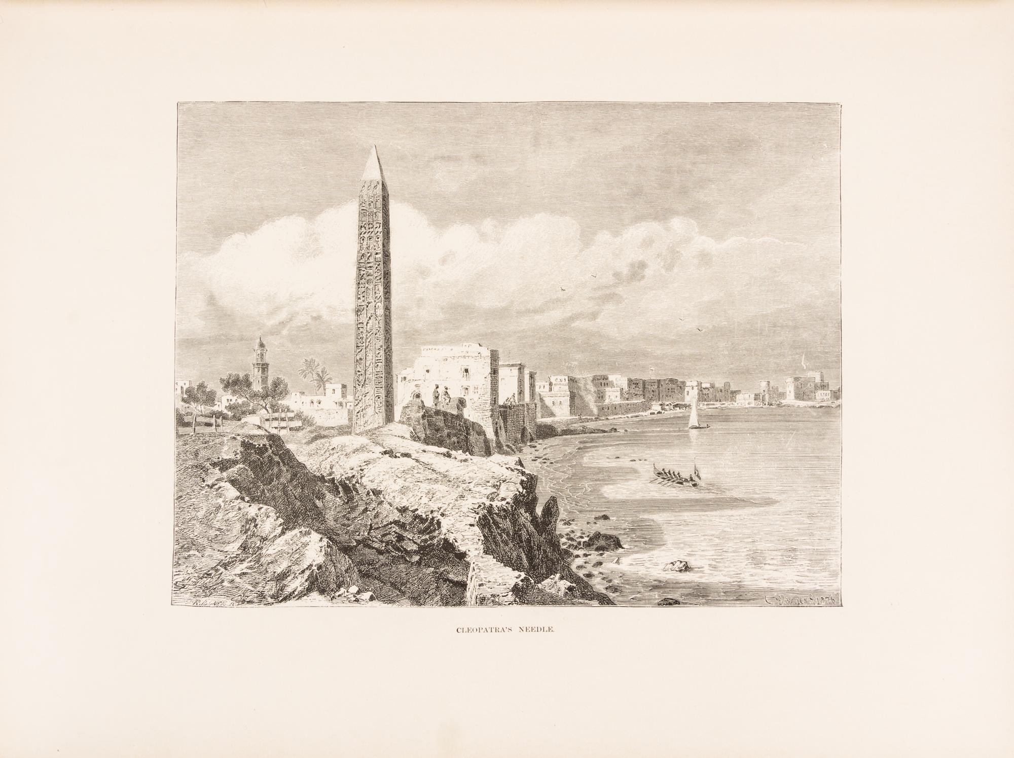 (MIDDLE EAST) EBERS, G. Egypt: Descriptive, Historical, and Picturesque. London, Paris, NY, 1884. 2 vols. First English ed.