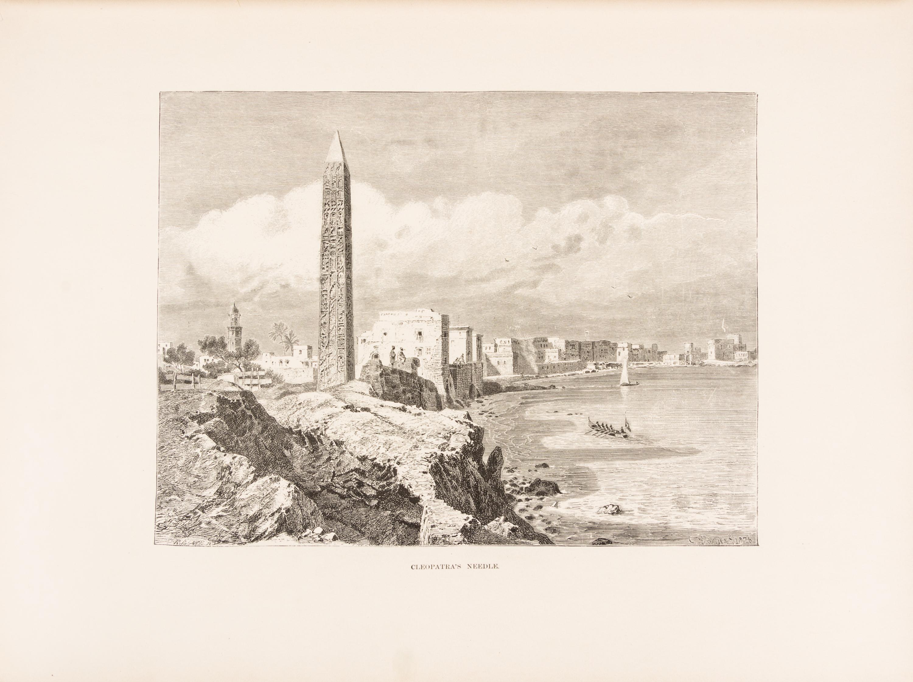(MIDDLE EAST) EBERS, G. Egypt: Descriptive, Historical, and Picturesque. London, Paris, NY, 1884. 2 vols. First English ed.