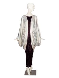 Charles & Patricia Lester, Devoré Topper & Pleated Silk Skirt Ensemble