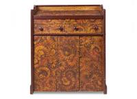 A Classical Painted and Vinegar Grained Standing Desk