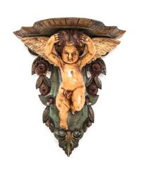 A Venetian Style Painted Wall Bracket Height 16 inches. — 20TH CENTURY