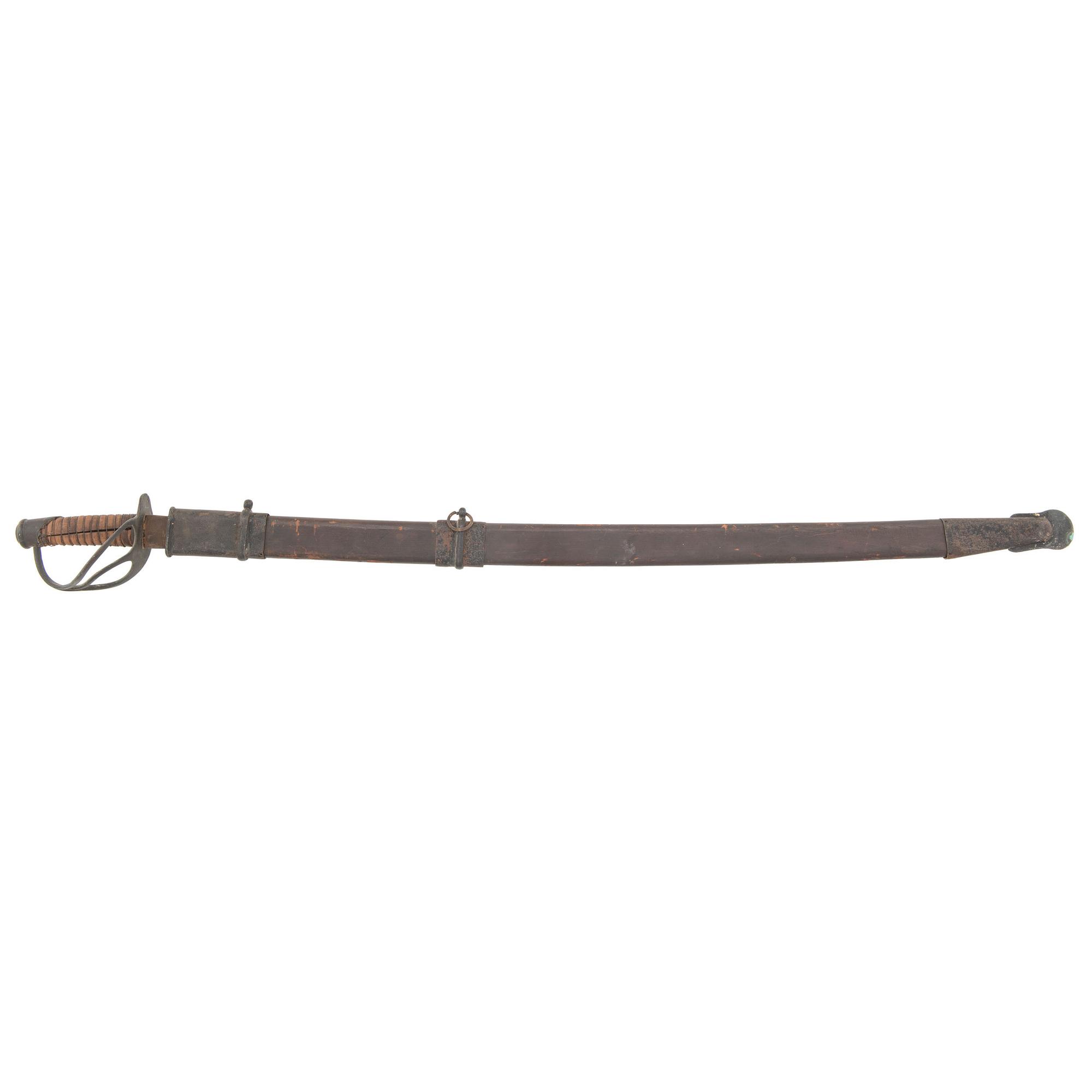 Confederate Cavalry Saber in Wooden Scabbard by Kraft, Goldschmidt & Kraft or H. Marshall
