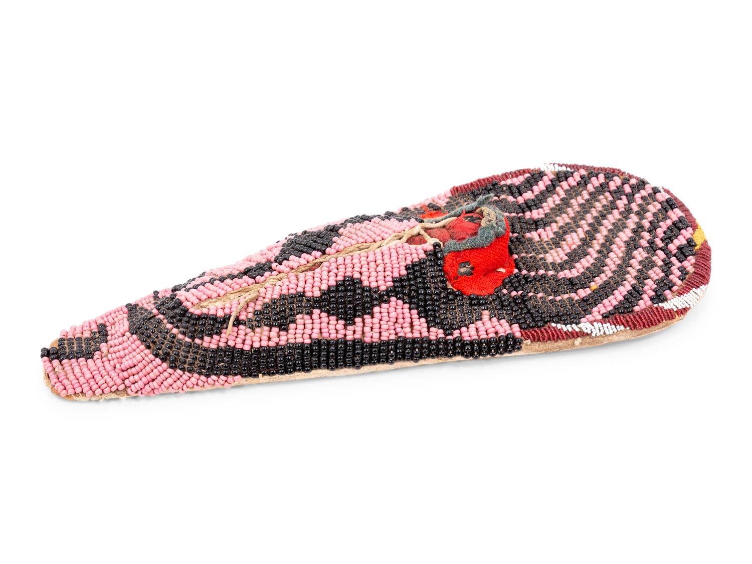 Nez Perce Beaded Hide Toy Cradle