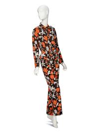 [ARO] PRADA, FLORAL-PRINT PANT ENSEMBLE, 2019