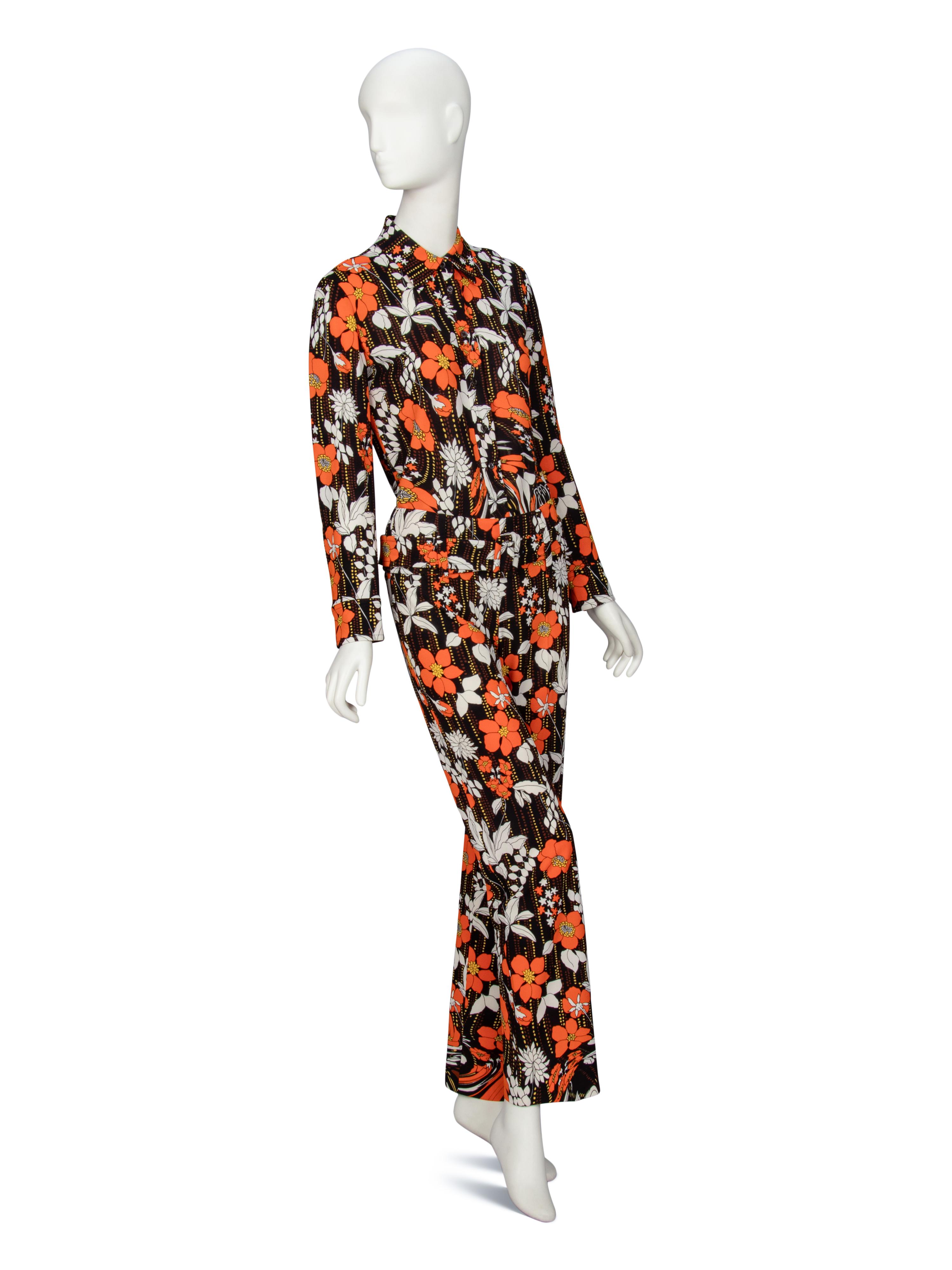 [ARO] PRADA, FLORAL-PRINT PANT ENSEMBLE, 2019