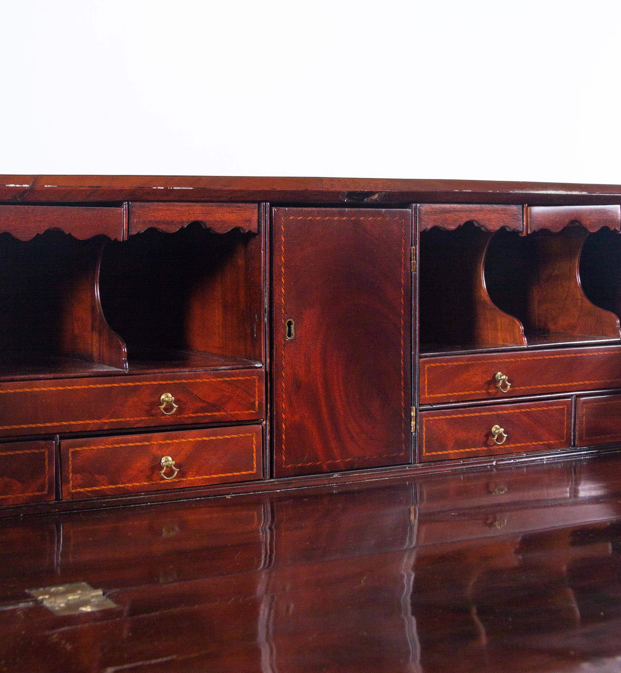 A George III Mahogany Slant-Front Desk