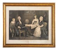 A Currier and Ives Chromolithograph of Washington at Home , after Edward Savage (American, 1761-1817)