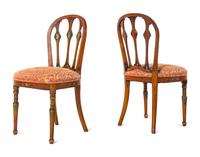 A Set of Four Edwardian Painted Side Chairs