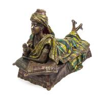 An Austrian Cold Painted Bronze Figure Length 29 inches. — 19TH/20TH CENTURY