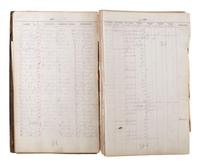 [CHICAGO FIRE]. Register of Admissions and Discharges in the Foster School, Chicago, Illinois, 1871-1872.