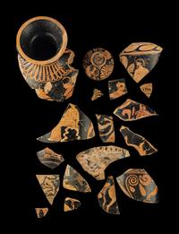 18 South Italian Red-Figured Vase Fragments