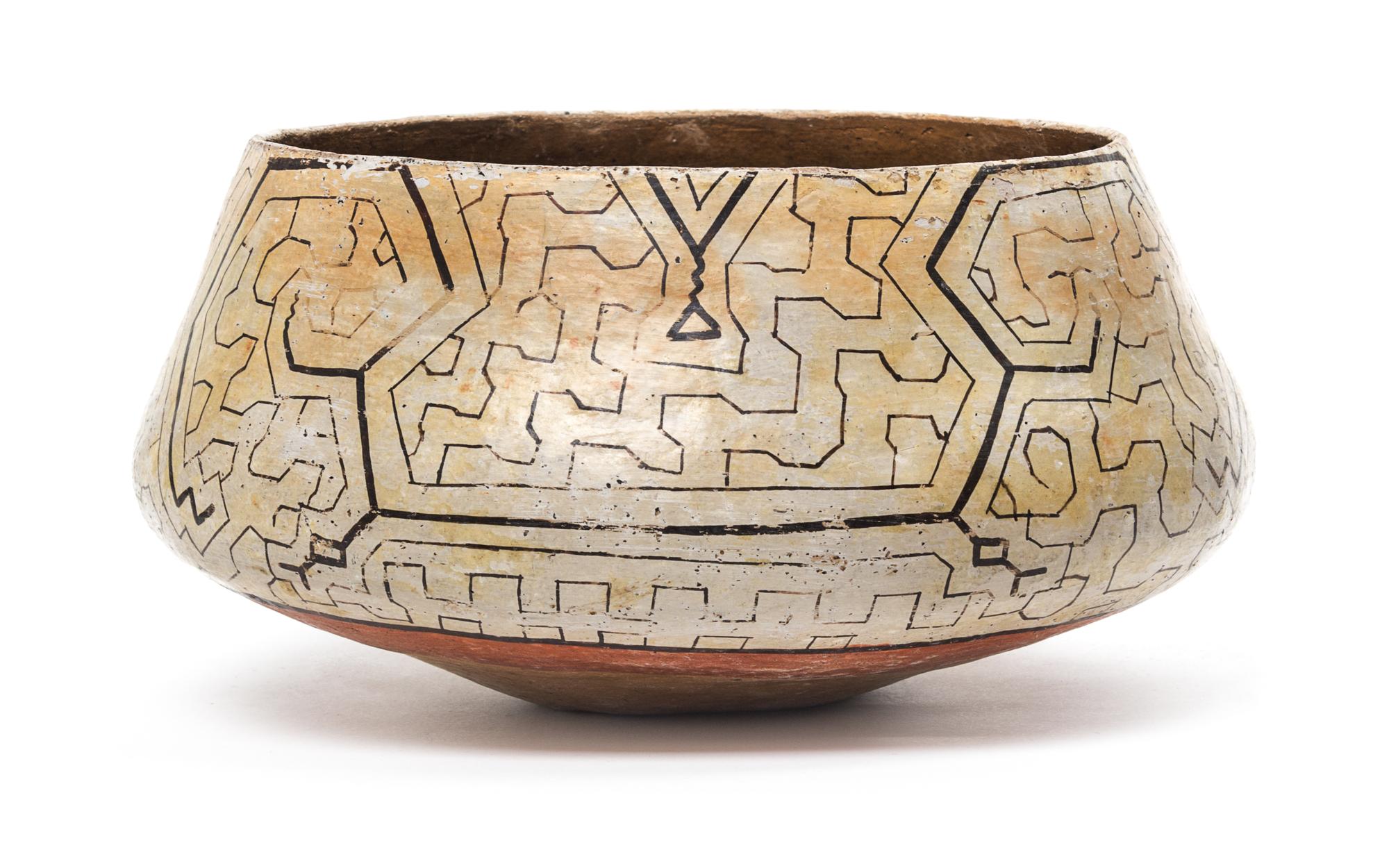 A Peruvian Pottery Vessel Diameter 7 1/2 inches.