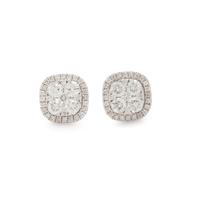 DIAMOND CLUSTER STUD EARRINGS
