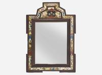 A small courting mirror, Northern European, late 18th century