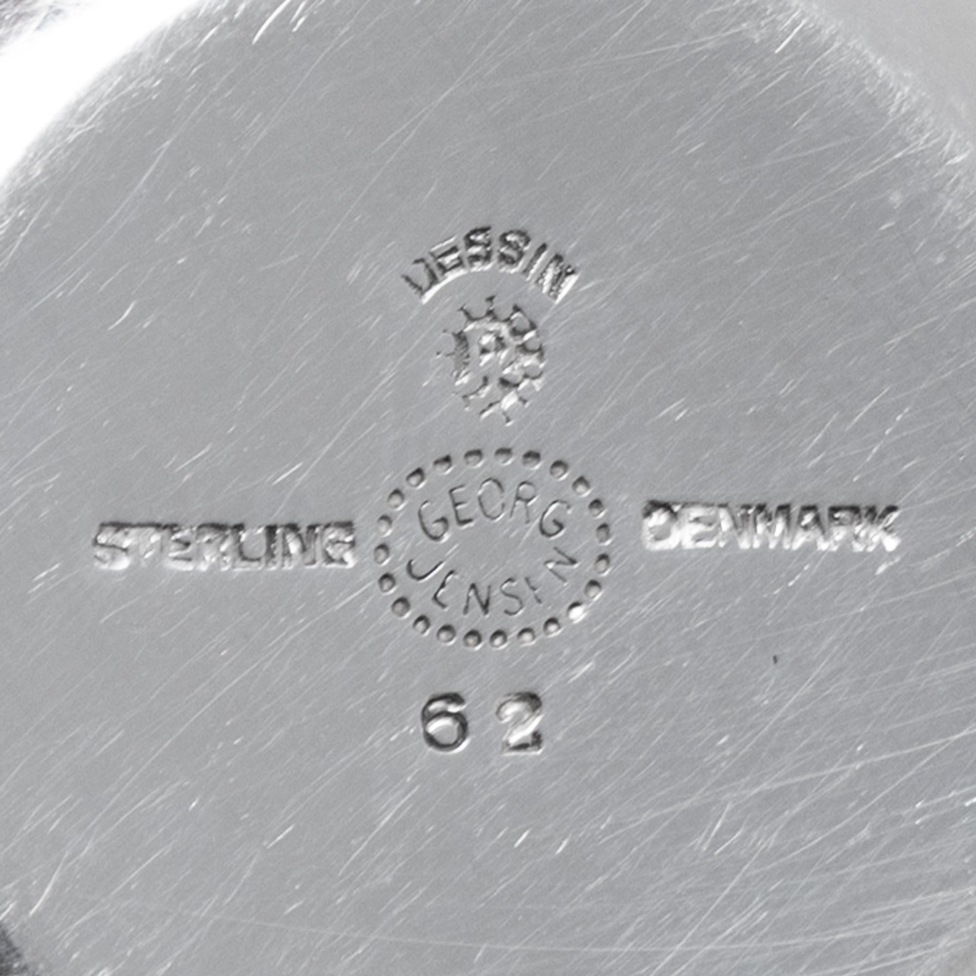 An Extensive Georg Jensen Acorn Silver Flatware Service