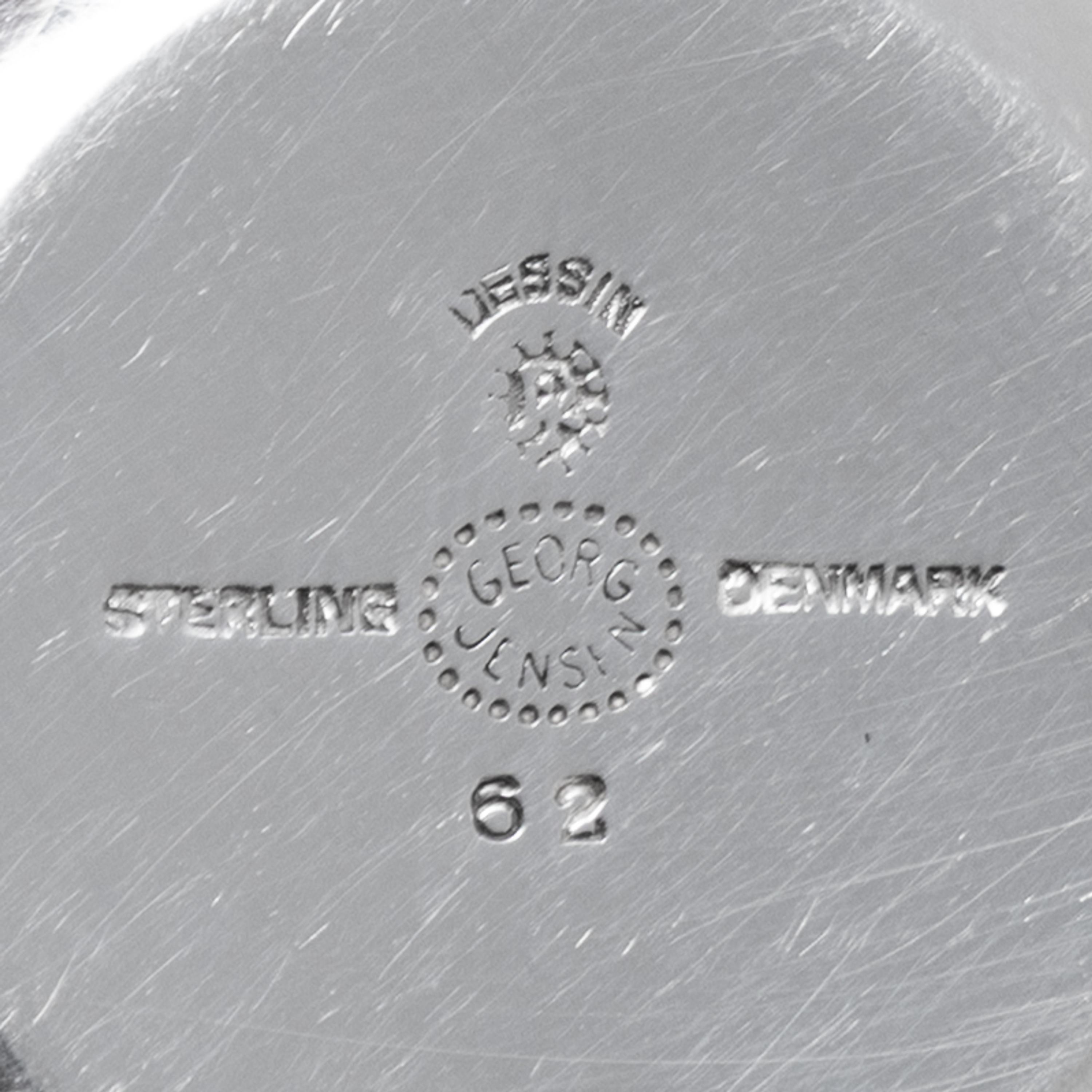 An Extensive Georg Jensen Acorn Silver Flatware Service