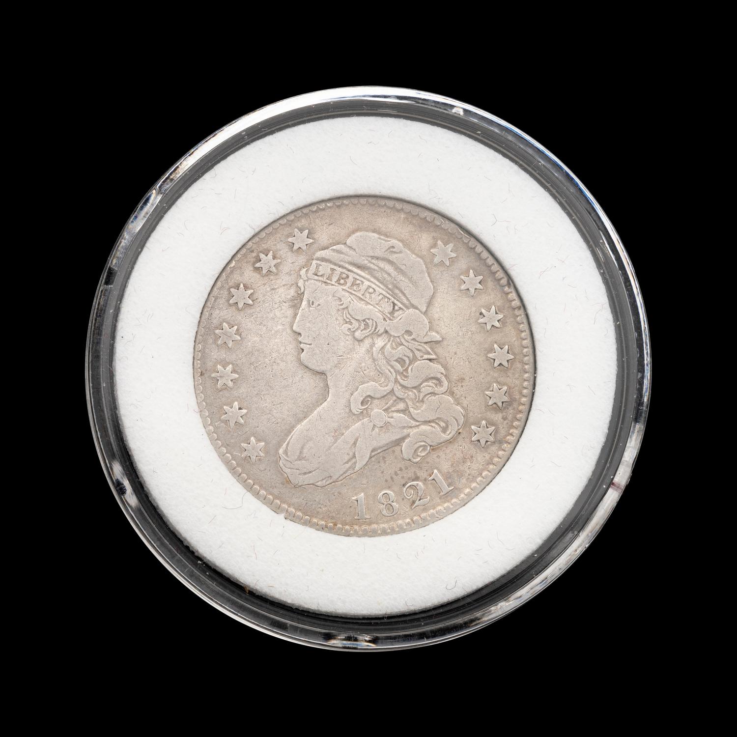 An 1821 Capped Bust 25c Coin