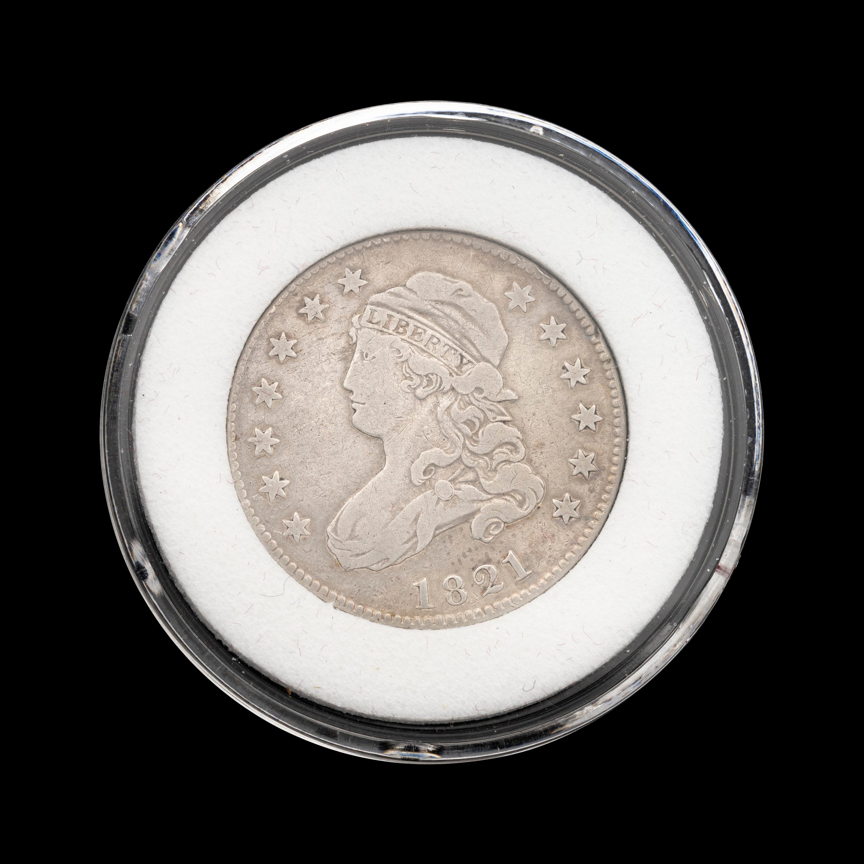 An 1821 Capped Bust 25c Coin