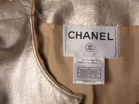 Chanel Metallic Gold Leather Jacket