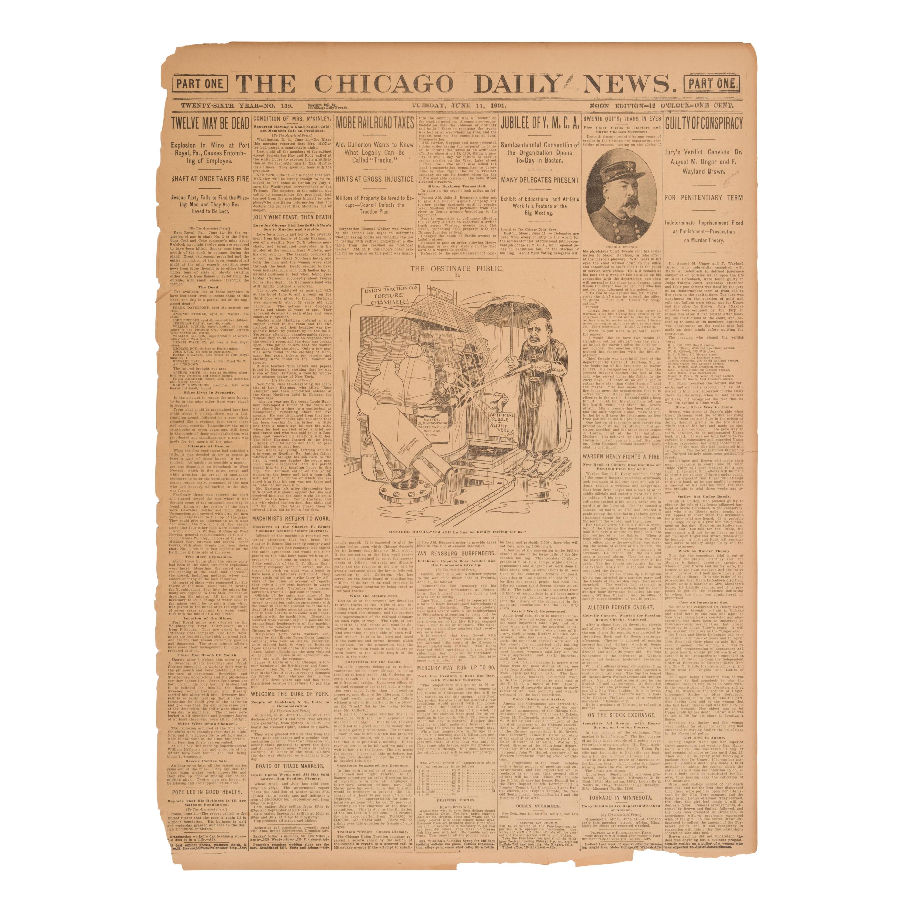 [Chicago Fire]. A large archive of letters, documents, tokens, and ephemera related to the Great Fire.