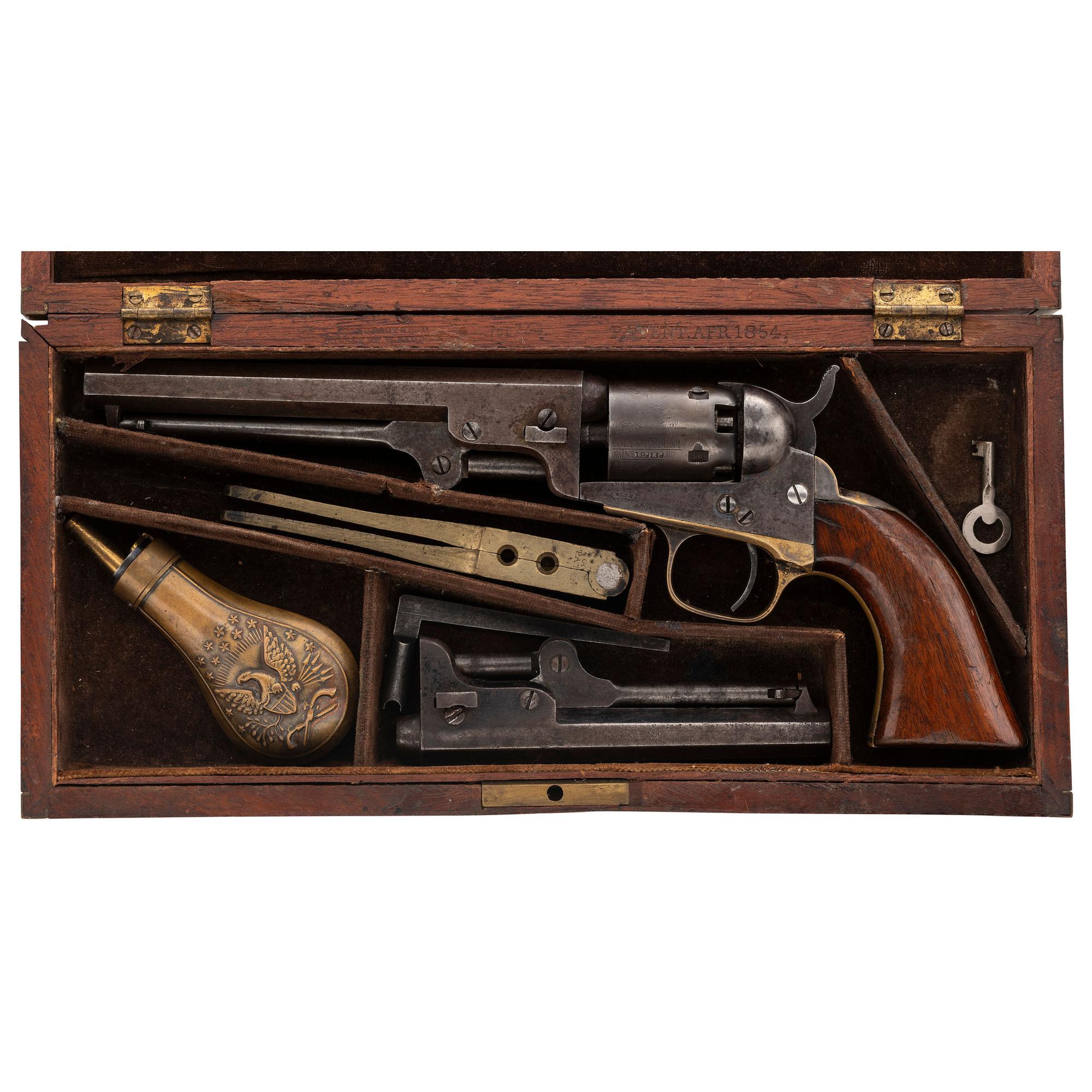 Kidder Cased Colt 1849 Pocket Revolver with Extra Barrel Inscribed to Asst. Surgeon Richard Gray Jr of 21st Ohio