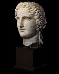 A Roman Marble Head of a Goddess