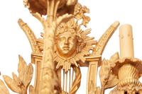 A Set of Four Louis XVI Style Gilt Bronze Five-Light Scones