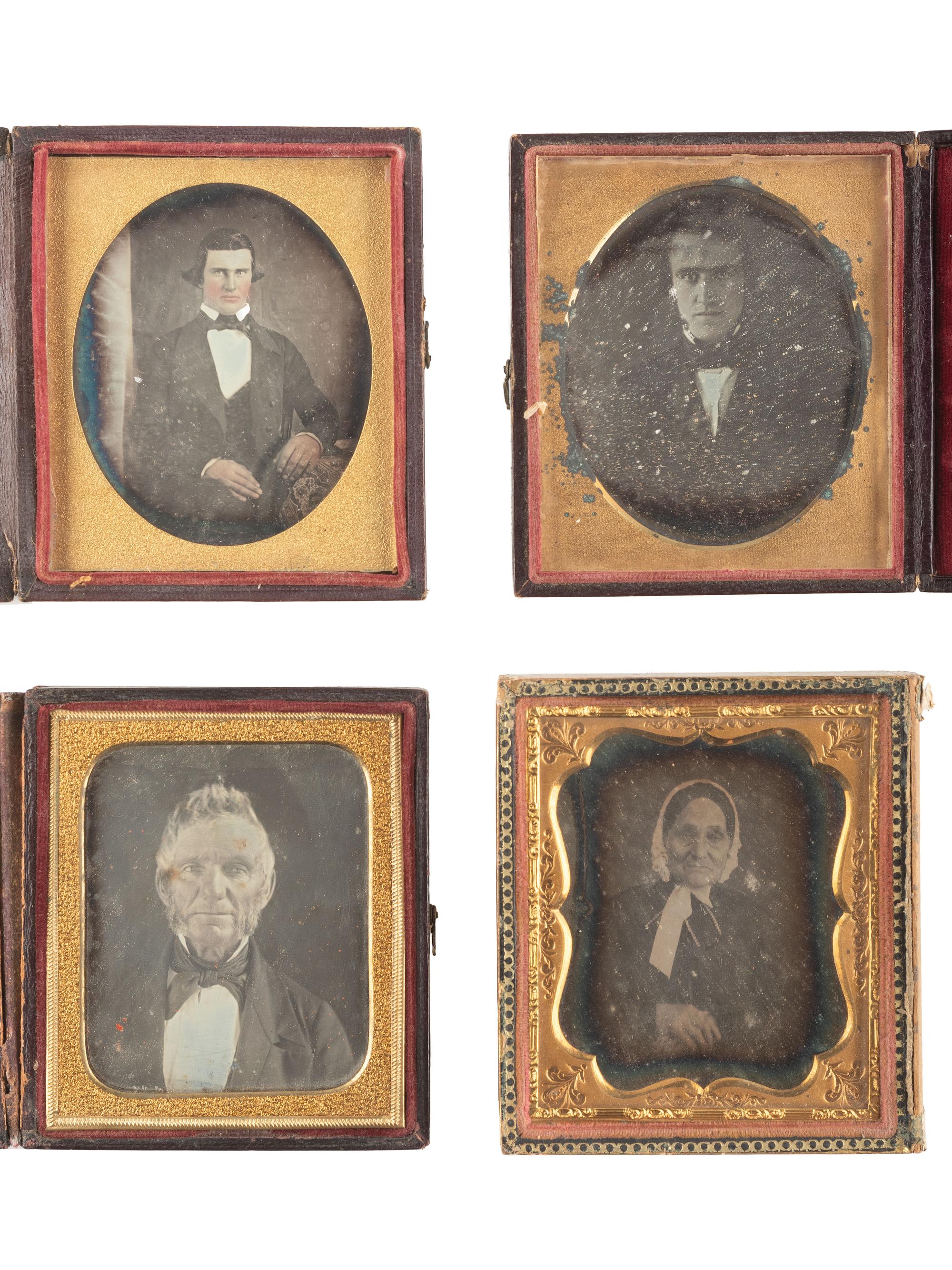 [EARLY PHOTOGRAPHY]. 33 sixth plate daguerreotypes of men, incl. example by HALE.