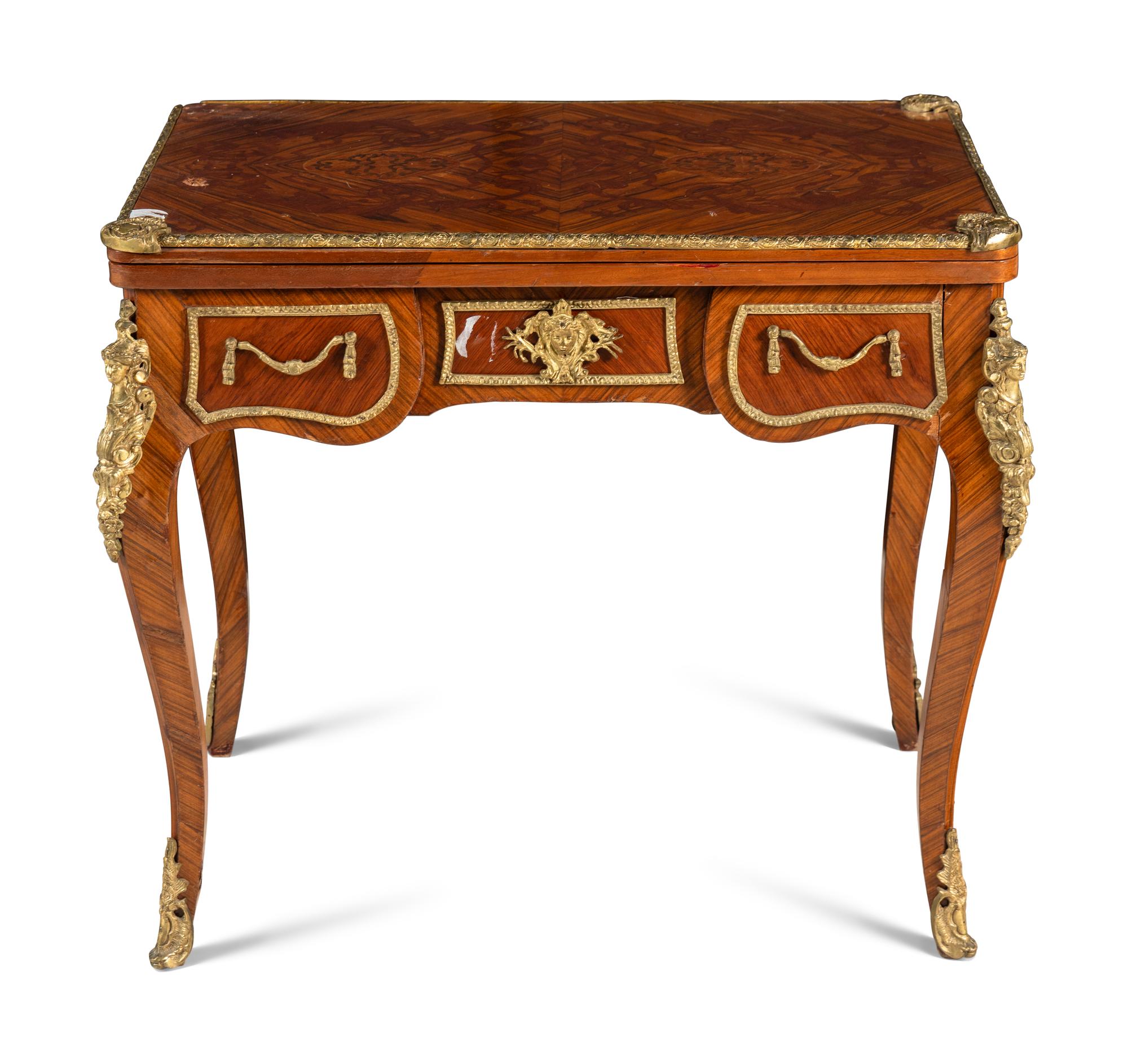 A Louis XV/XVI Transitional Style Flip-Top Games Table