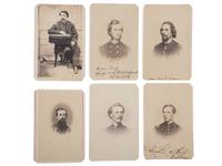 [CIVIL WAR]. CDV album featuring 107th United States Colored Troop officers, including: