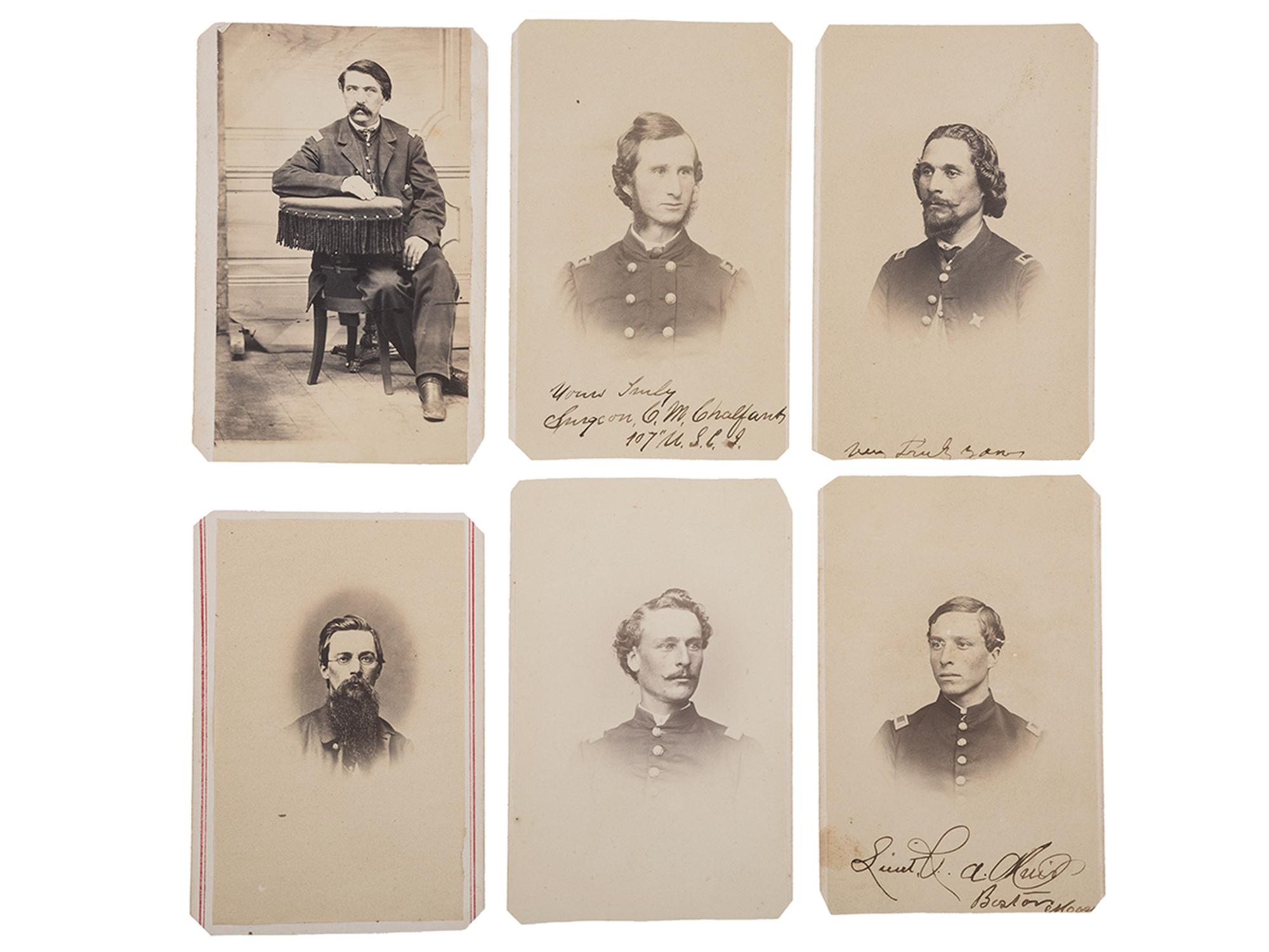 [CIVIL WAR]. CDV album featuring 107th United States Colored Troop officers, including: