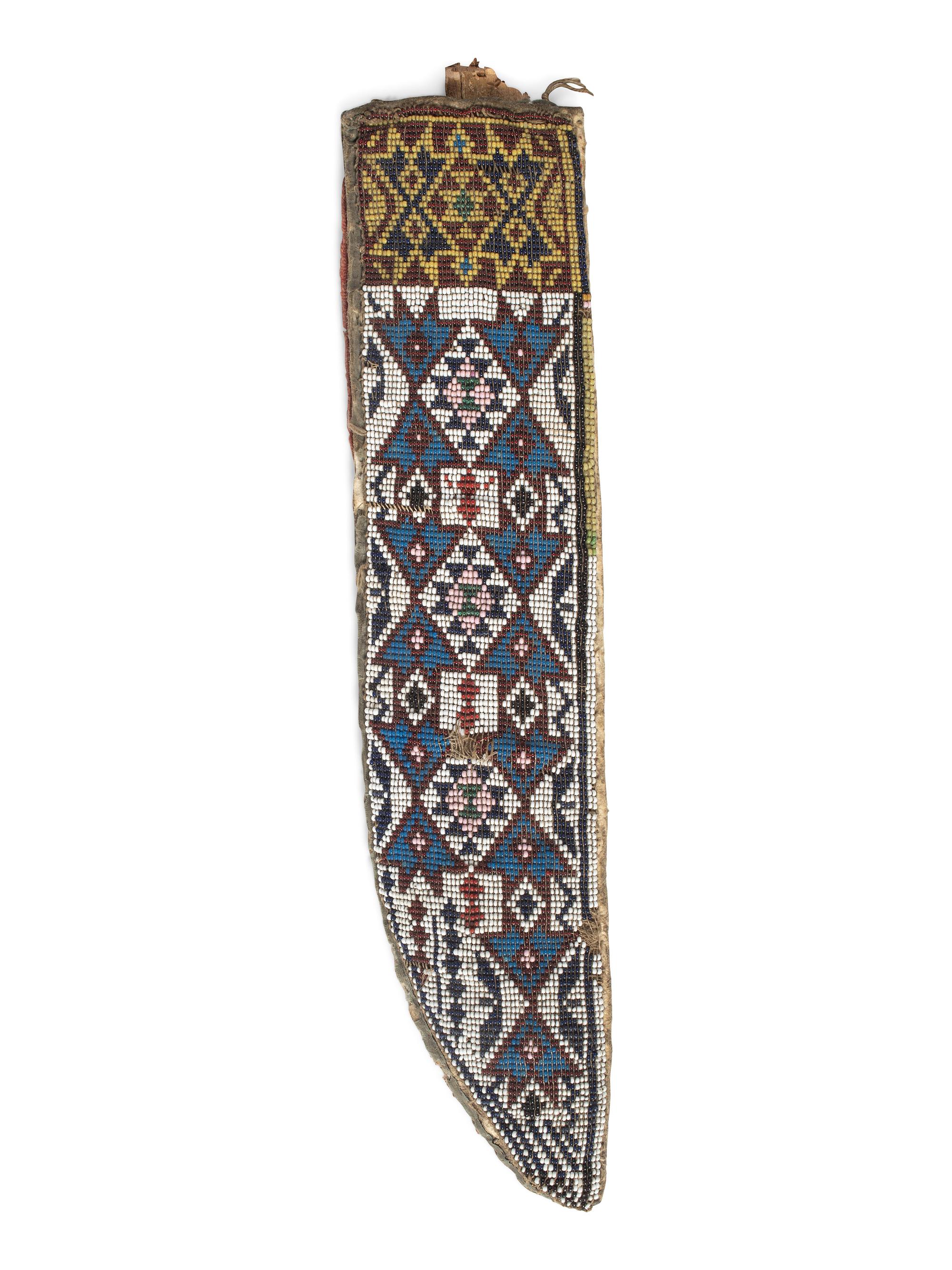 Great Lakes Loom Beaded Hide Knife Sheath