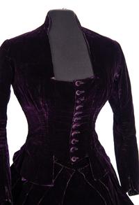 Two-Piece Silk Velvet Dress, 1880s