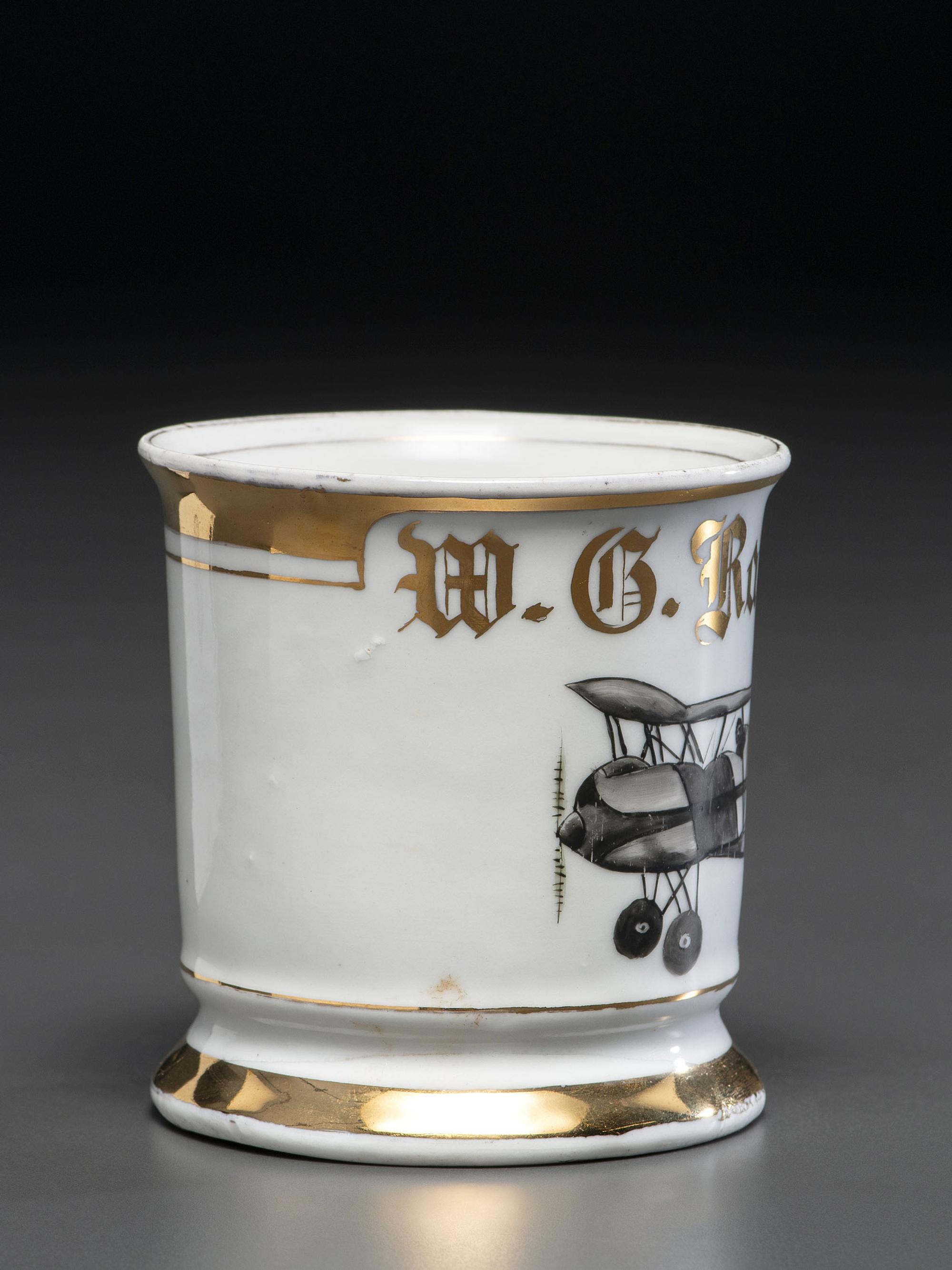 A Pilot's Porcelain Occupational Shaving Mug