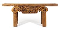 A Chinese Softwood Altar Table Height 37 1/2 x width 87 1/2 x depth 13 1/4 inches. — 20TH CENTURY WITH EARLIER ELEMENTS