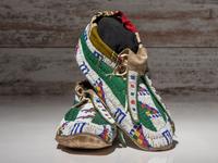 Sioux Beaded Hide Moccasins