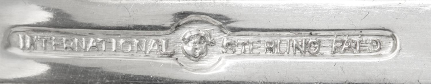 An American Silver Partial Flatware Service, International Silver Co., Meridan, CT, Minuet pattern, comprising: 8 dinner forks 12 salad