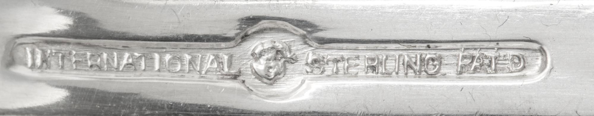 An American Silver Partial Flatware Service, International Silver Co., Meridan, CT, Minuet pattern, comprising: 8 dinner forks 12 salad