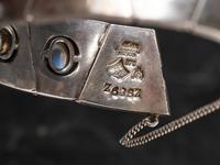 Taxco Silver and Moonstone Link Choker and Bracelet
