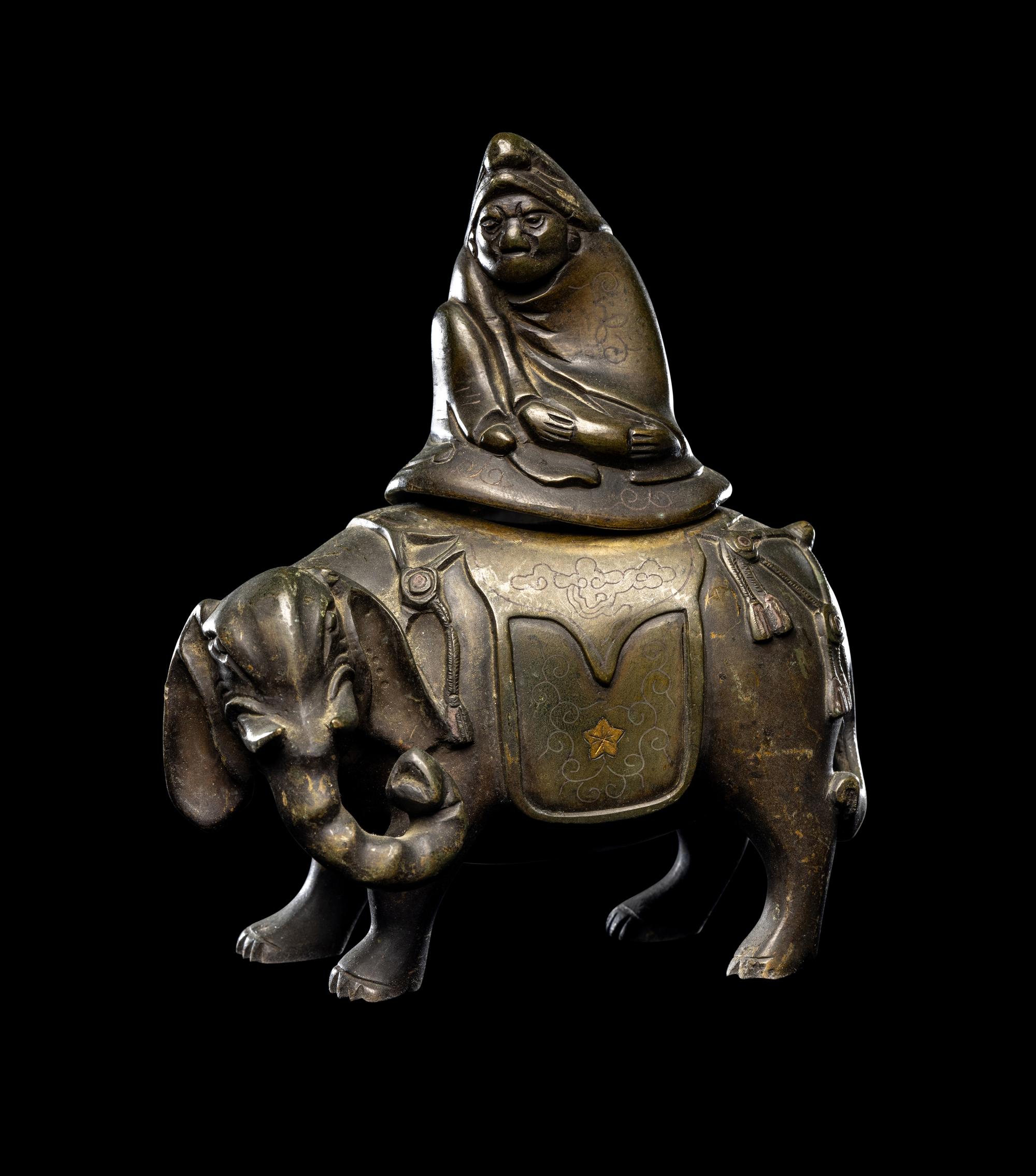 Three Japanese Bronze Incense Burners