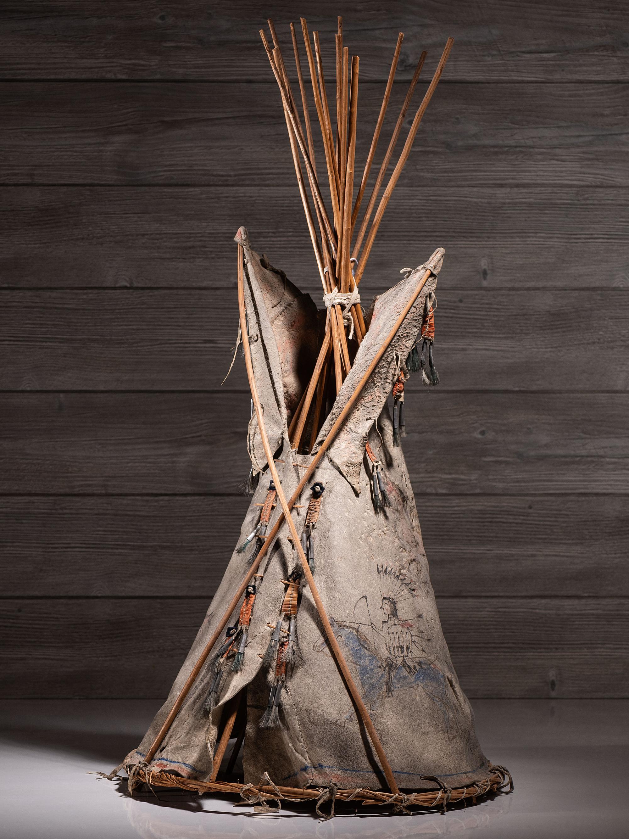 Sioux Painted Hide Model Tipi