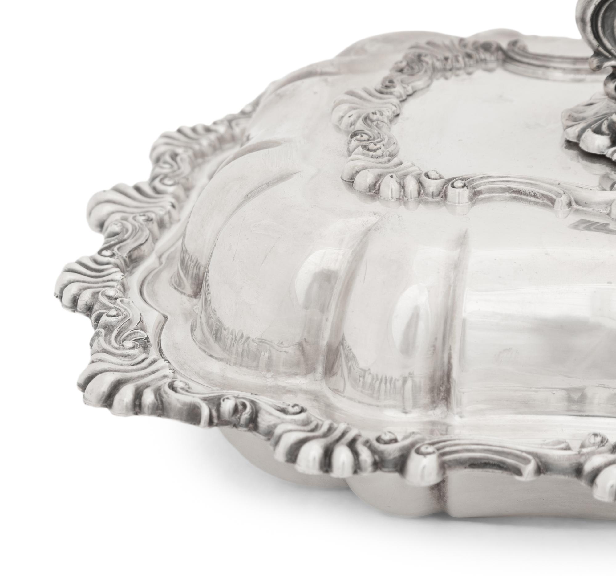 Two Silver-Plate Covered Vegetable Dishes