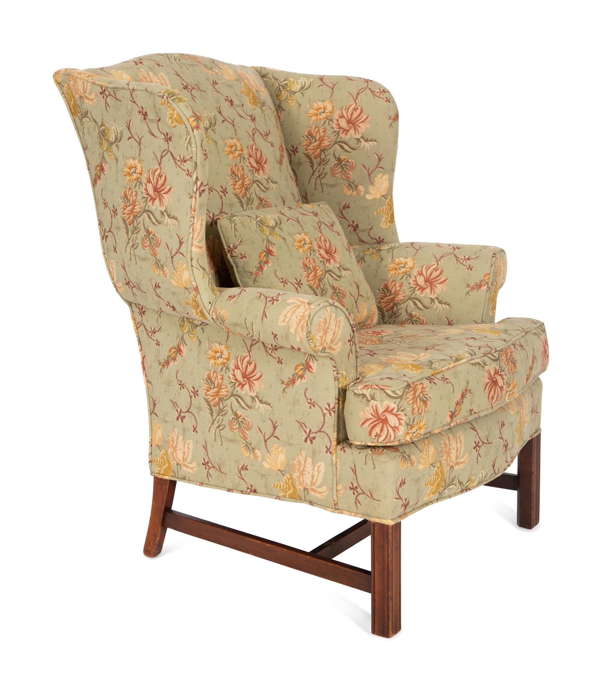 Pair of George III Style Wingback Armchairs