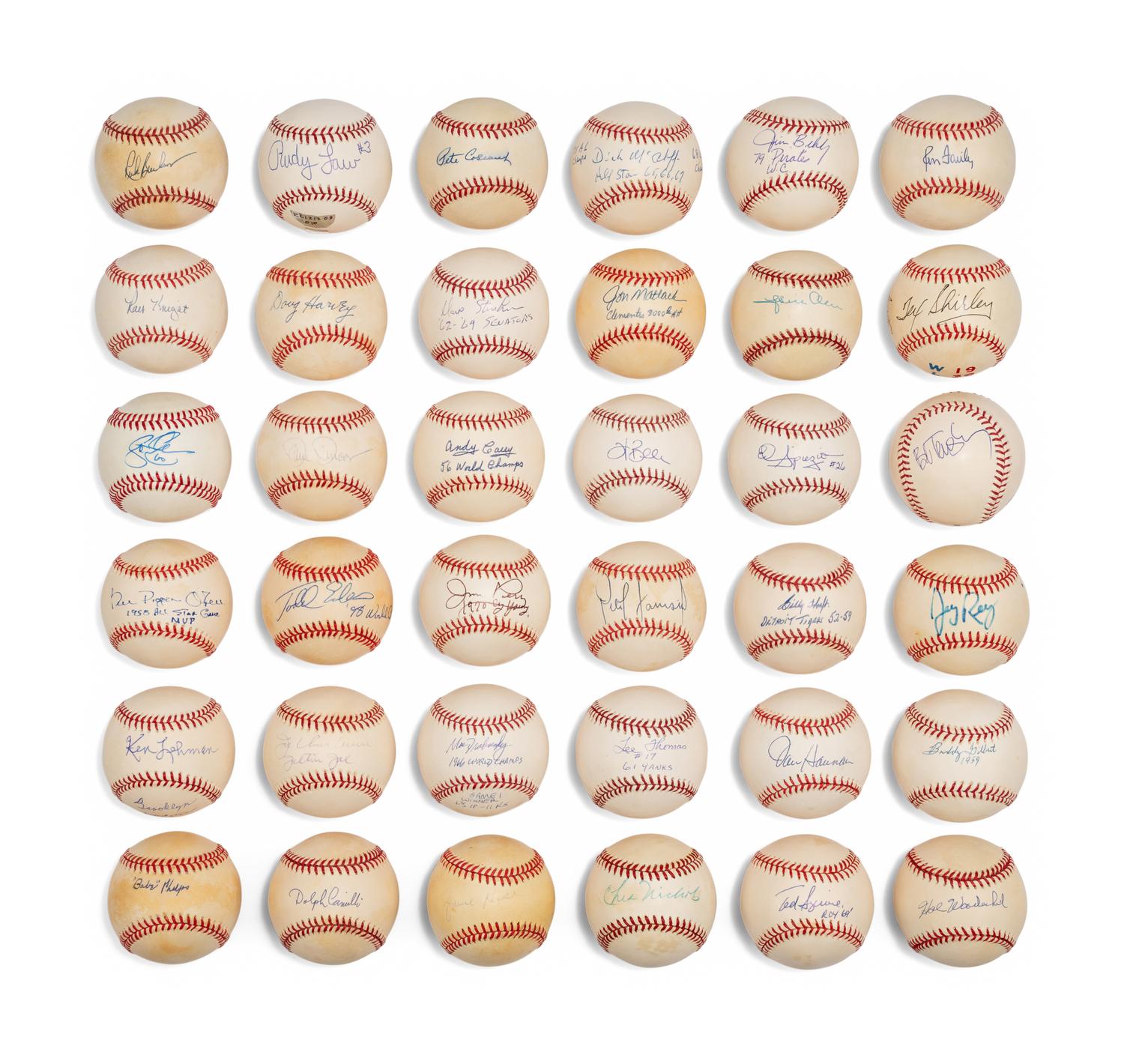 Bases Loaded Signed Autograph Baseball Group No. 35