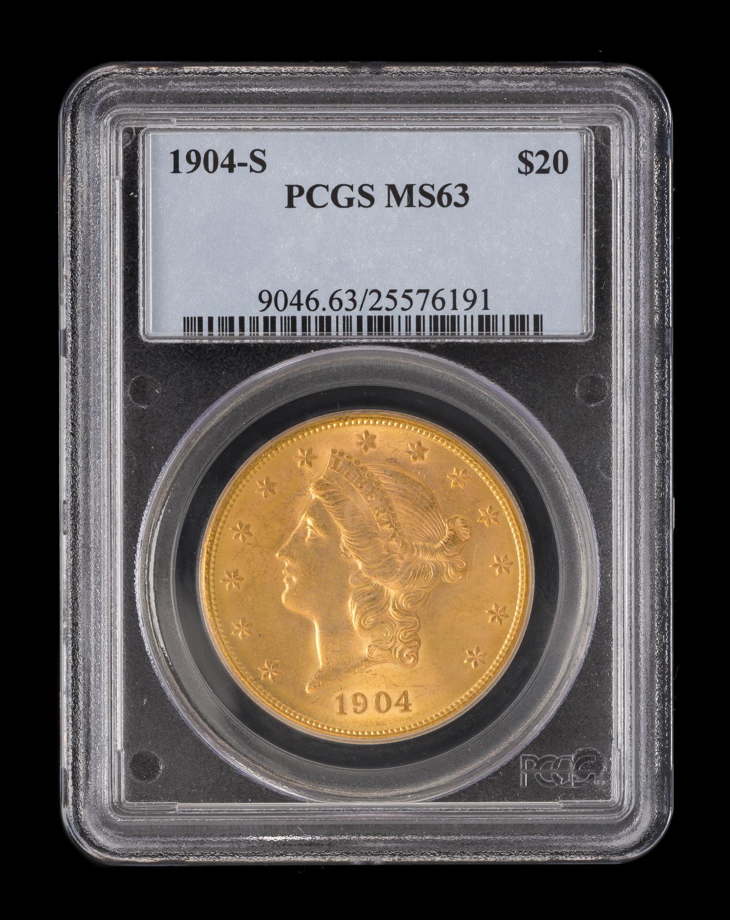 A United States 1904-S Liberty Head $20 Gold Coin